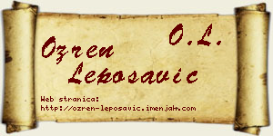 Ozren Leposavić vizit kartica